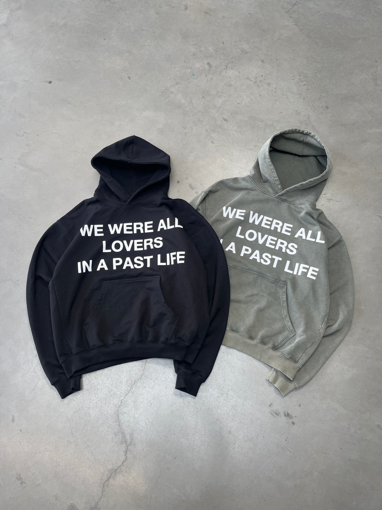 LOVERS OVERSIZED HOODIE - BLACK