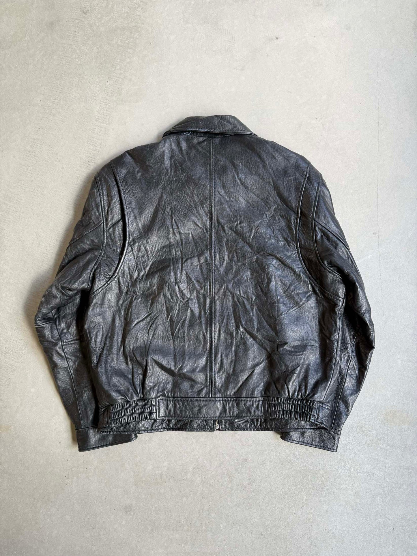 Vintage Roundtree & Yorke Boxy Fit Leather Jacket - L