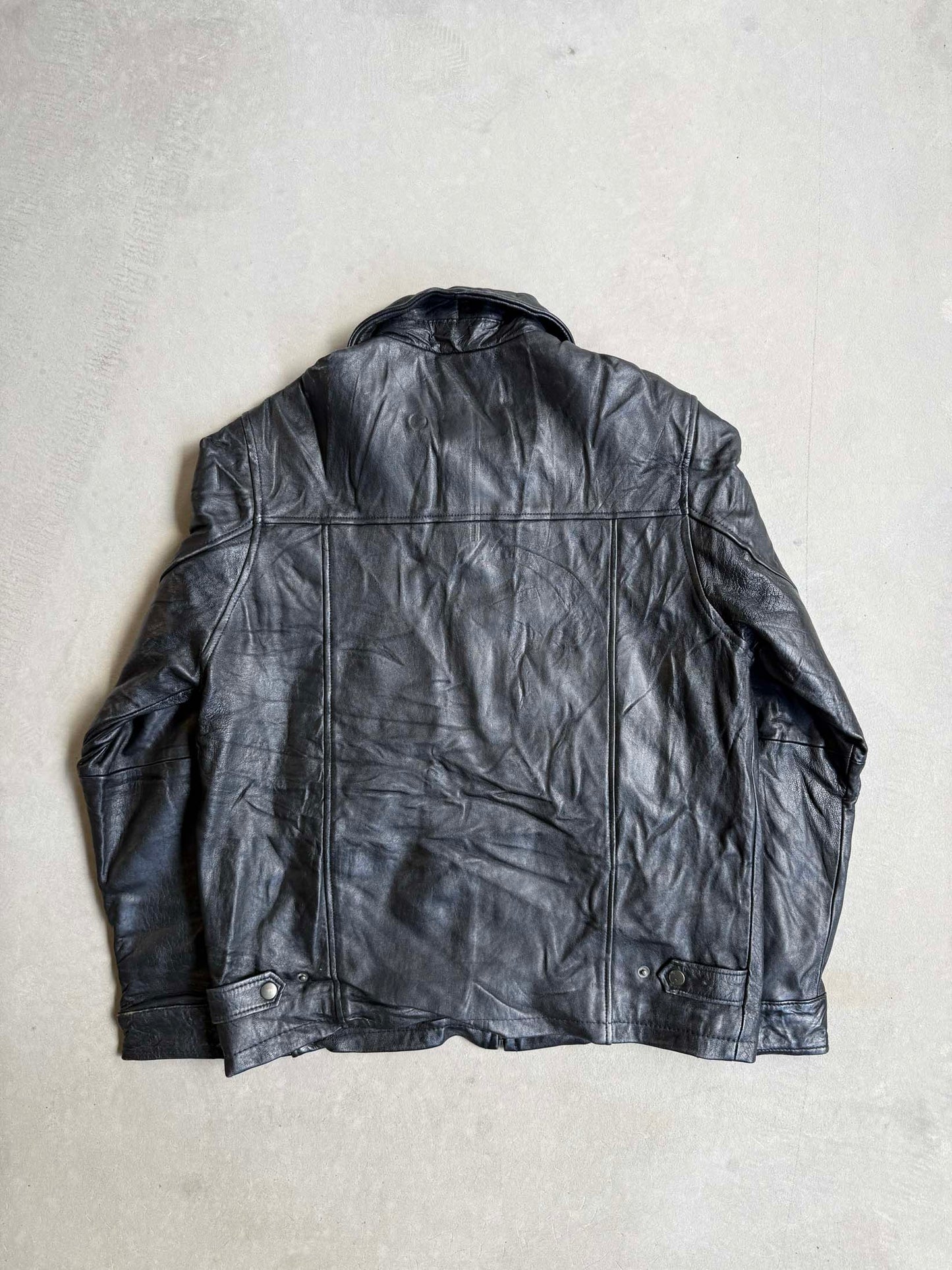 Vintage Chaps Straight Fit Leather Jacket - S