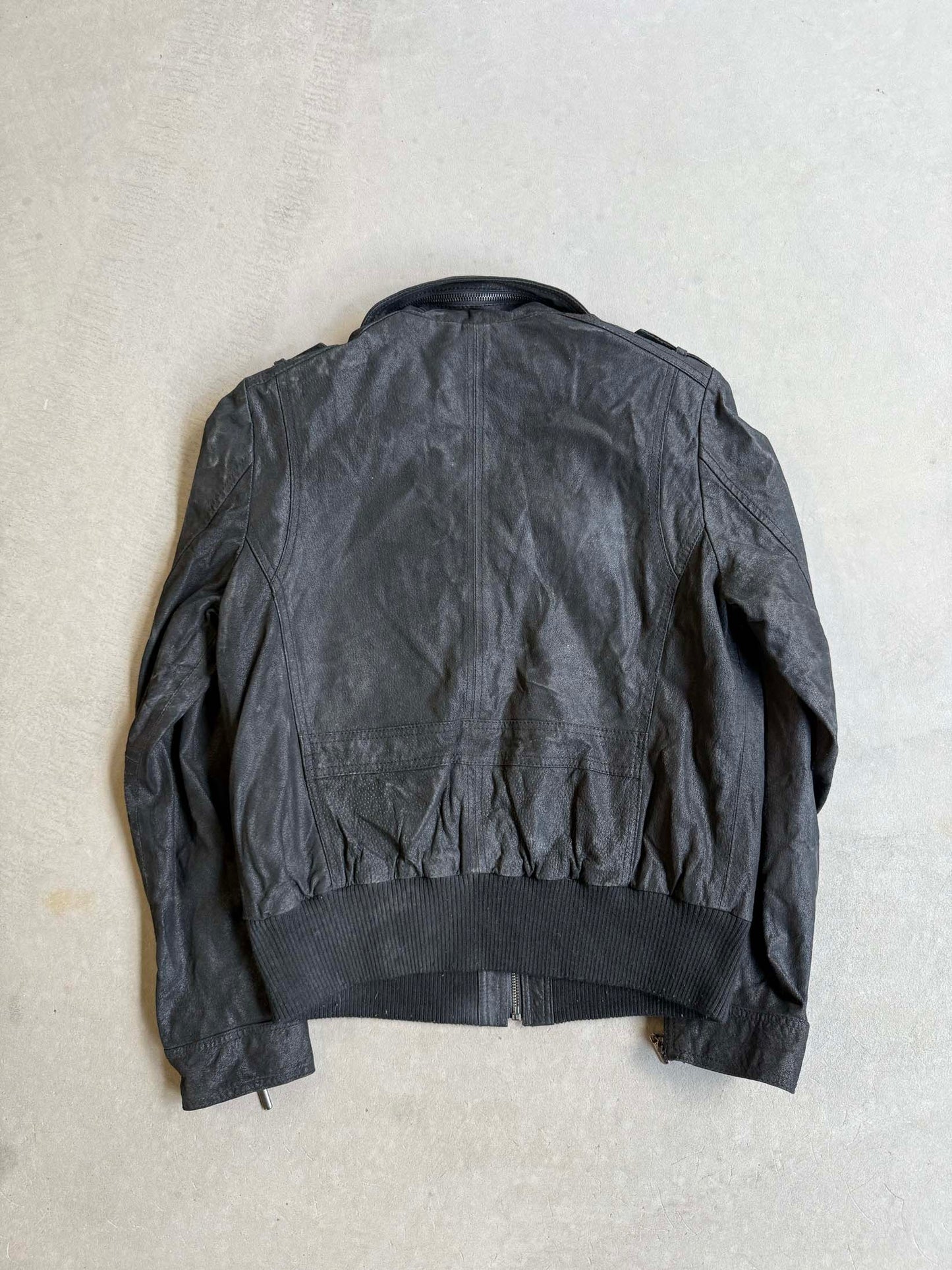 Vintage Lisa Tossa Women's Flight Bomber Leather Jacket - M