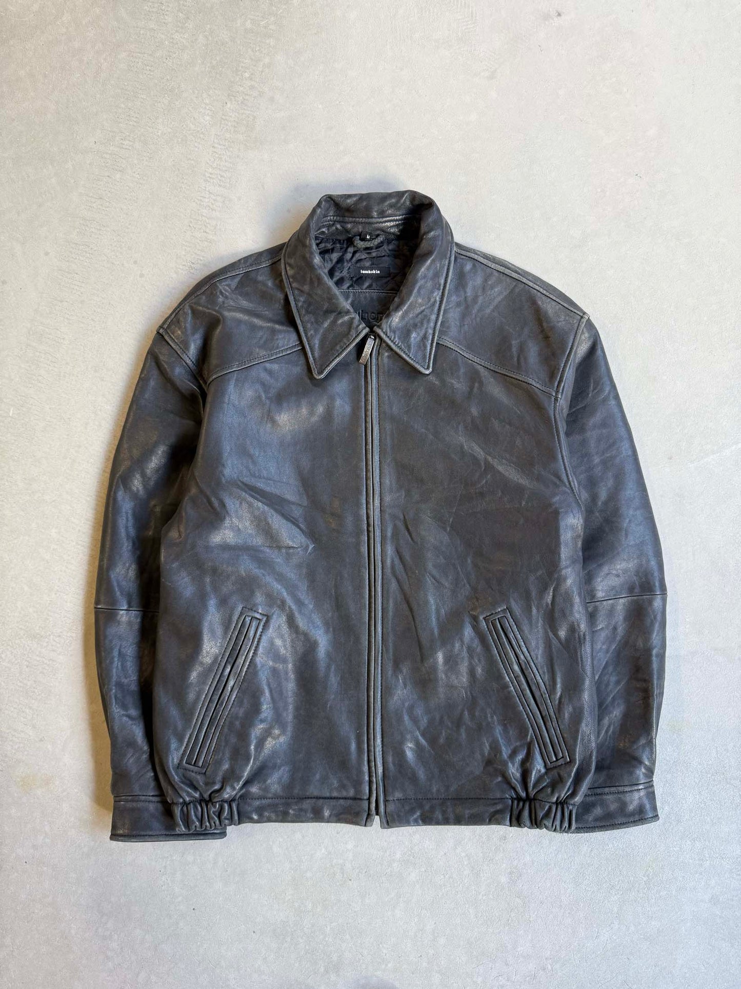 Vintage Lambskin Boxy Leather Jacket - L