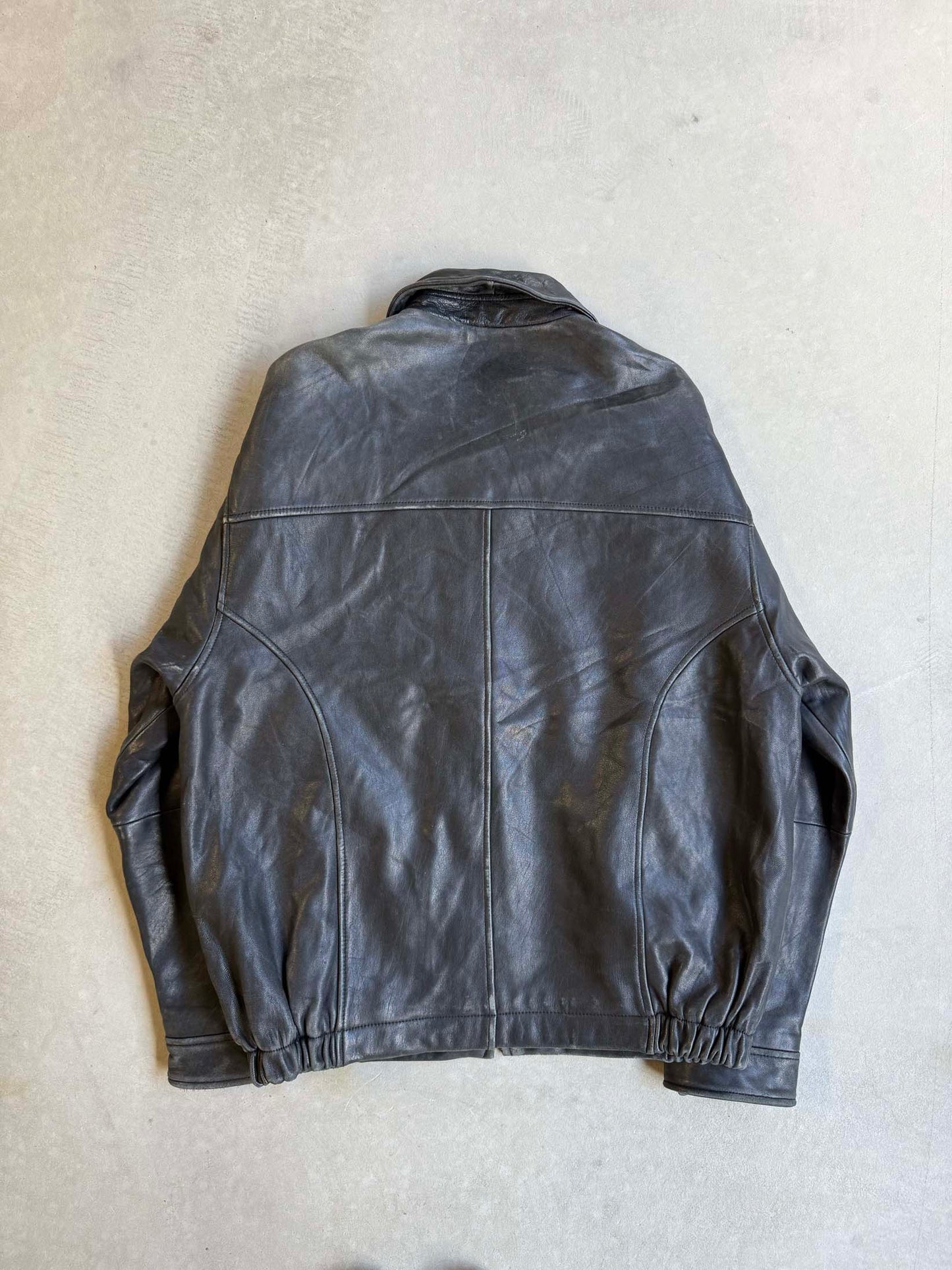 Vintage Lambskin Boxy Leather Jacket - L