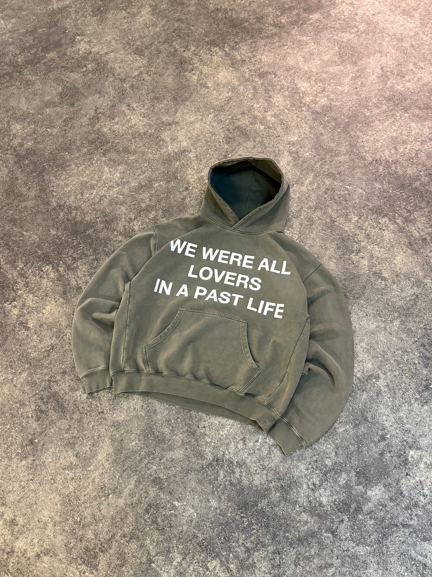 LOVERS BOXY HOODIE VINTAGE GREEN