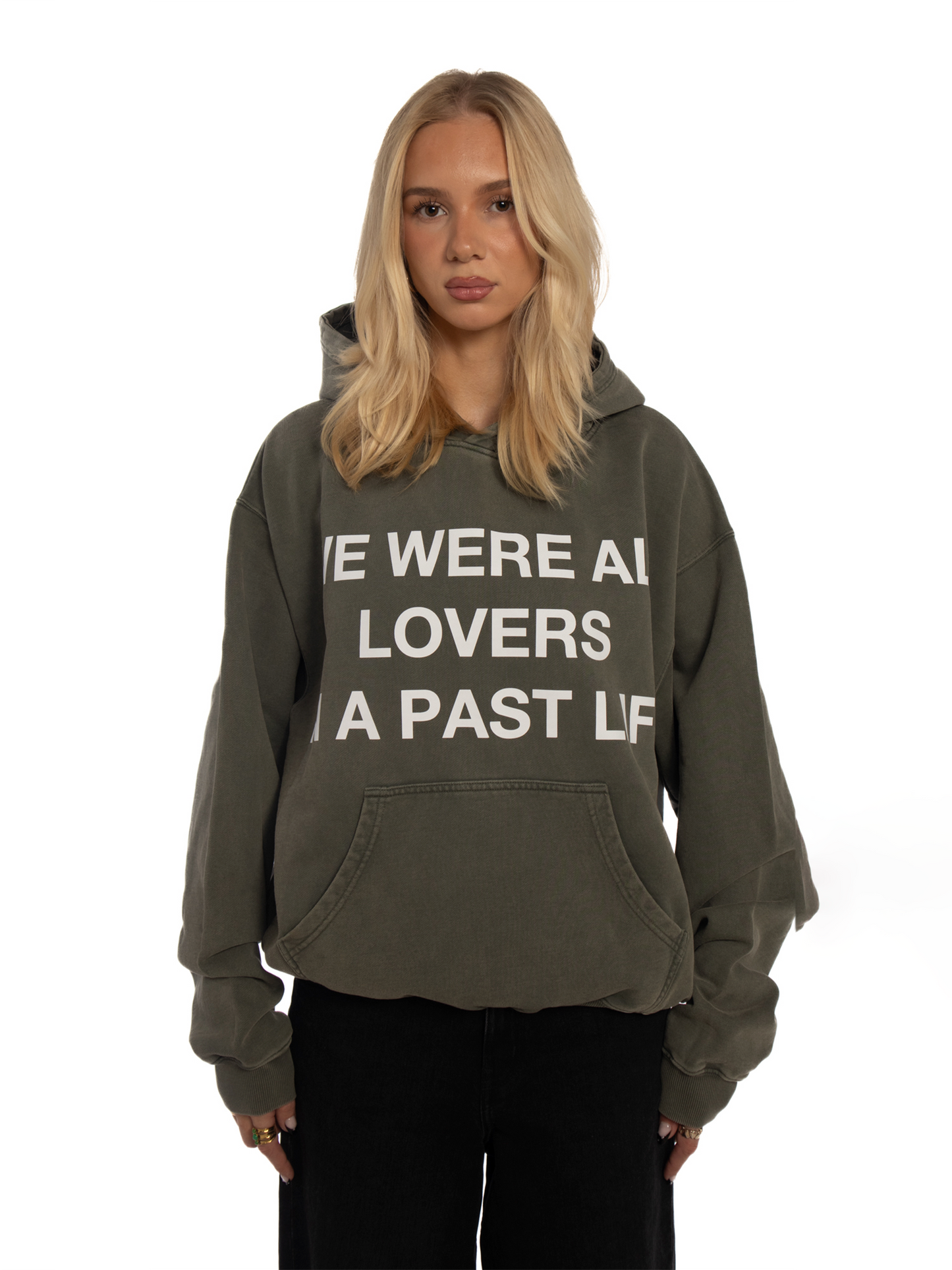 LOVERS BOXY HOODIE VINTAGE GREEN