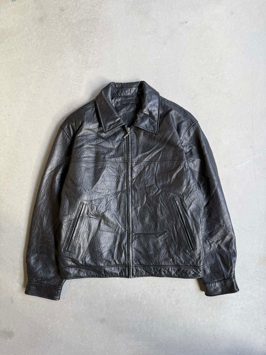 Vintage Roundtree & Yorke Boxy Fit Leather Jacket - L