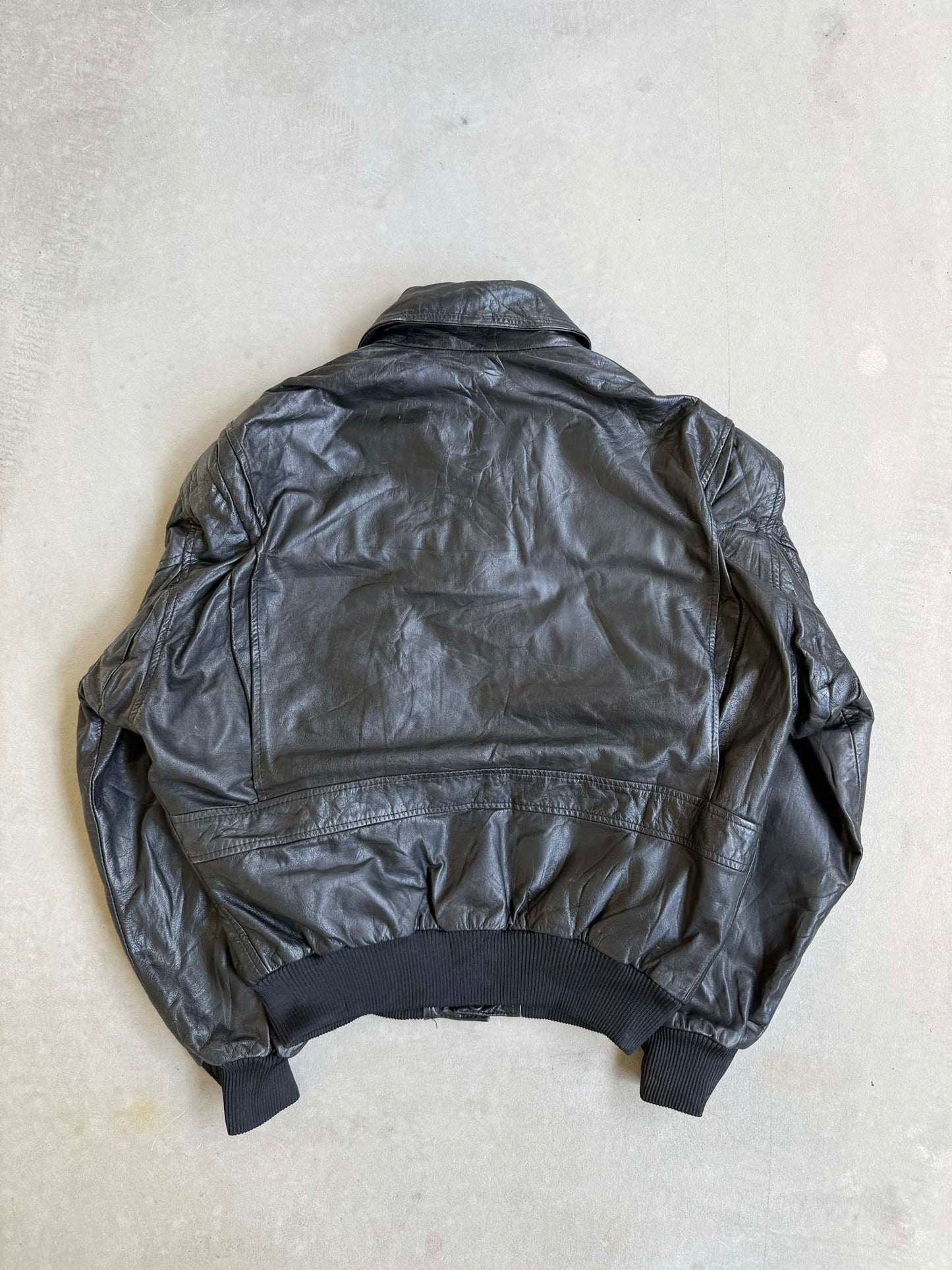 Vintage B52 Flight Bomber Leather Jacket - M