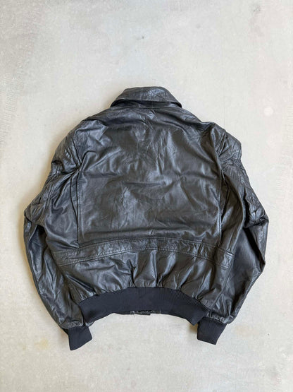 Vintage B52 Flight Bomber Leather Jacket - M