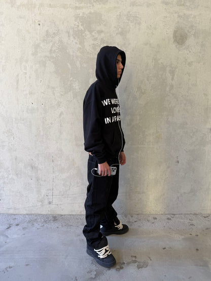 LOVERS BOXY HOODIE BLACK