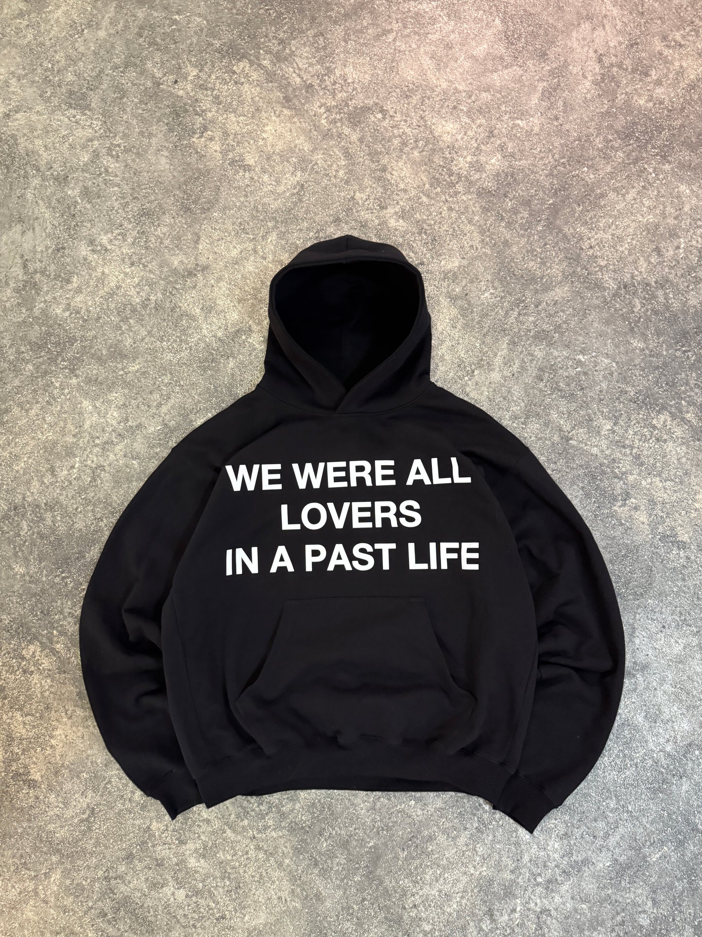 LOVERS BOXY HOODIE BLACK