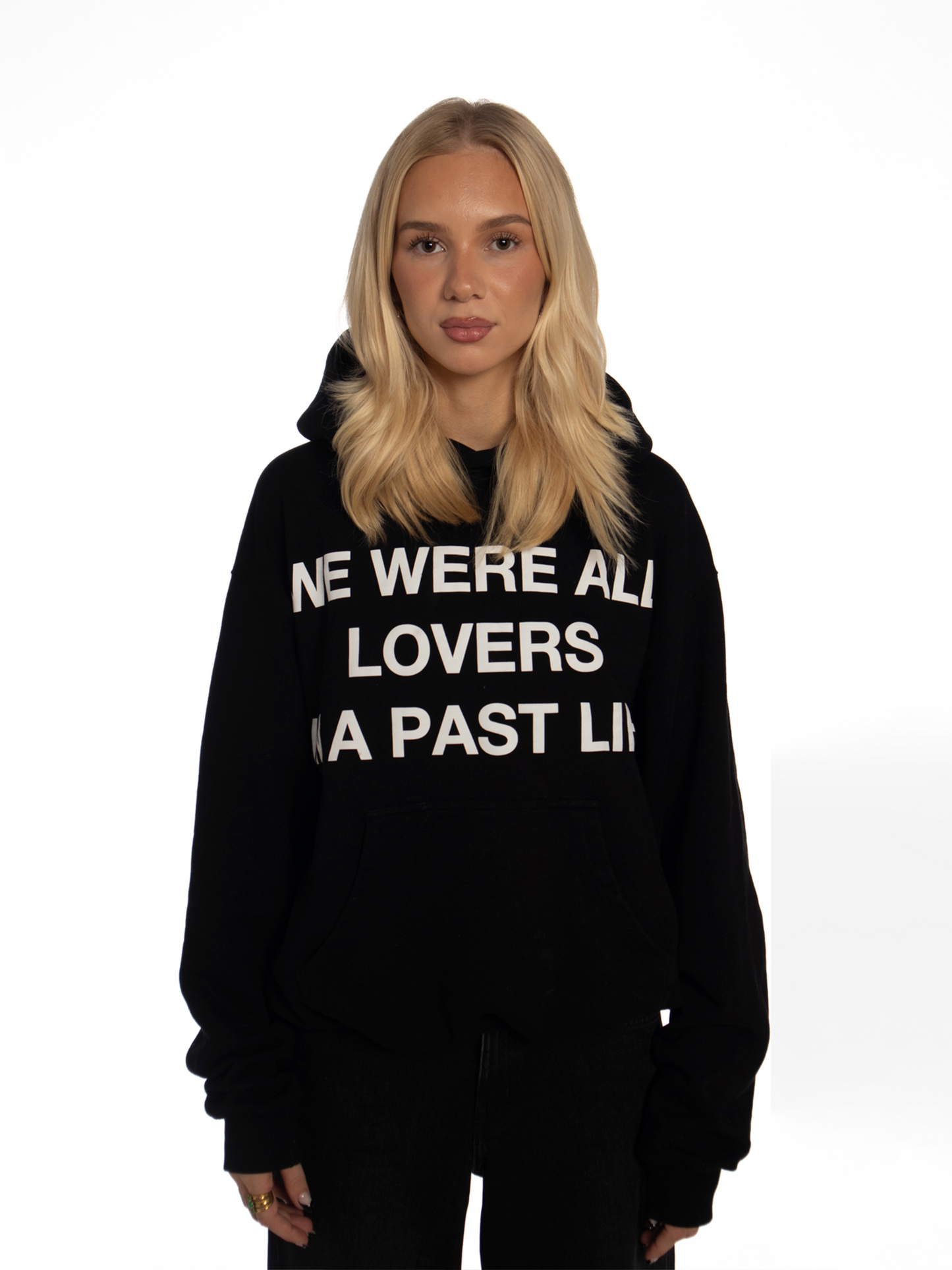 LOVERS BOXY HOODIE BLACK