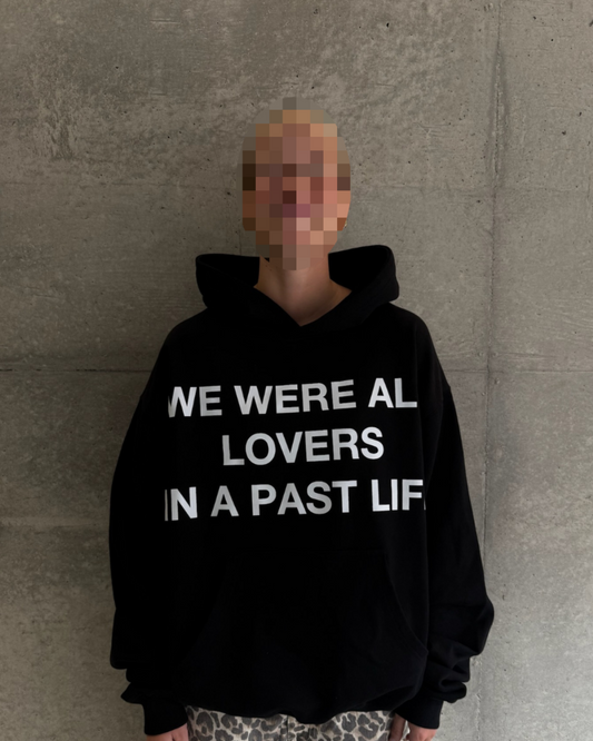 LOVERS OVERSIZED HOODIE - BLACK